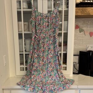 Floral Spaghetti Strap spring/summer dress- J Crew/size 14